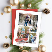 ヴィンテージ レッド スレイ ライド フォト コラージュ シーズンカード