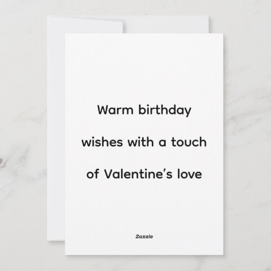 ヴィンテージ レッド セレスチャル バースデー ヴァレンタイン シーズンカード (裏面)