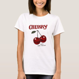 ヴィンテージ レッド チェリー クラシック ホワイト Tシャツ