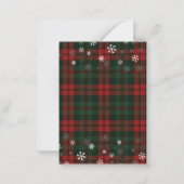 ヴィンテージ レッド トラック クリスマス ツリー ファミリー パーティー ノートカード (裏面)