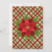 ヴィンテージ レッド トラック ポインセチア ウェディング シャワー 招待状 (裏面)