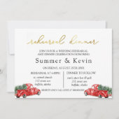 ヴィンテージ レッド トラック リハーサル ディナー 招待状 (正面)