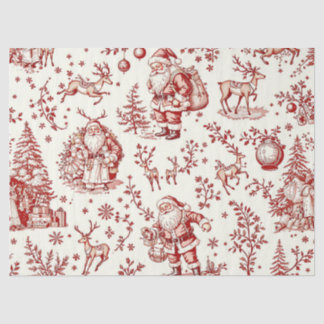 ヴィンテージ レッド トワル Christmas ティッシュペーパー 薄葉紙