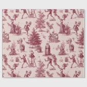 ヴィンテージ レッド トワール  | クラシック フレンチ ラッピングペーパー (フラット)