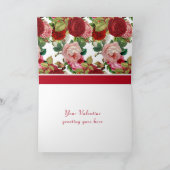 ヴィンテージ レッド＆ピンクのバラ / バレンタインデー カード (内部)