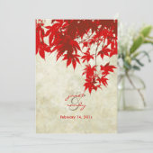 ヴィンテージ レッド メープル ウェディング 招待状 (スタンド正面)