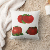 ヴィンテージ レッド ライプ トマト フード, フルーツ, 野菜 クッション (ブランケット)