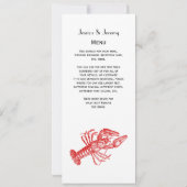 ヴィンテージ レッド ロブスター #1 描画 招待状 (裏面)