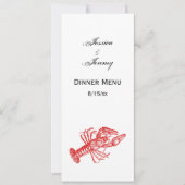 ヴィンテージ レッド ロブスター #1 描画 招待状 (正面)