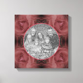 ヴィンテージ レッド ローズ フラワー - あなただけの写真を飾ろう キャンバスプリント (正面)