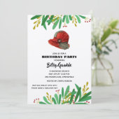 ヴィンテージ レディース ハット バースデー パーティー 招待状 (スタンド正面)