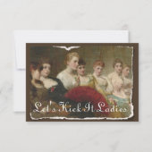 ヴィンテージ レディース バチェロレッテまたは誕生日招待状 招待状 (正面)