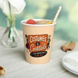 ヴィンテージ・レトロなコスチュームとカクテルのハロウィンパーティー 紙コップ