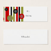 ヴィンテージ レトロなストライプ、宛先：  差出人： (正面&裏面)