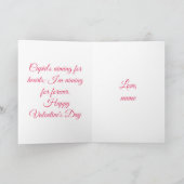 ヴィンテージ/レトロなバレンタインデーのキューピッド カード (内部)