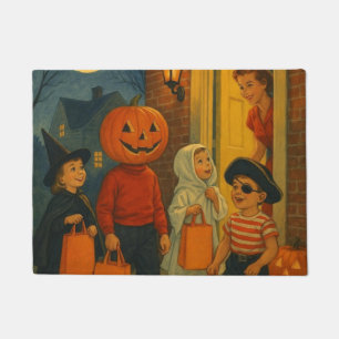 ヴィンテージ/レトロな1950年代のハロウィントリック・オア・トリート ドアマット
