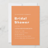 ヴィンテージ | レトロオレンジブライダルシャワー 招待状 (正面)