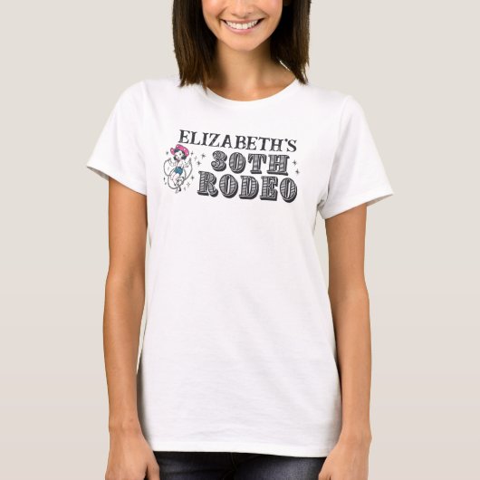 ヴィンテージ・レトロカウガール30歳の誕生日パーティー Tシャツ (正面)