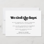 ヴィンテージ・レトロスクリプト 結婚カード 招待状 (正面)