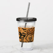 ヴィンテージ/レトロハロウィーン骨格 アクリルタンブラー (裏面)