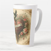 ヴィンテージ/レトロビクトリアン/バレンタインのハート カフェラテマグ (右アングル)