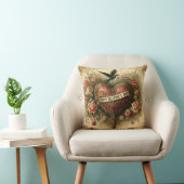 ヴィンテージ/レトロビクトリアン/バレンタインのハート クッション (椅子)