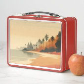 ヴィンテージ/レトロビーチ/熱帯 メタルランチボックス (インサイチュ)