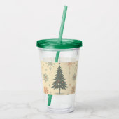 ヴィンテージ/レトロモダンクリスマス/冬 アクリルタンブラー (裏面)