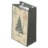 ヴィンテージ/レトロモダンクリスマス/冬 スモールペーパーバッグ (裏面アングル)