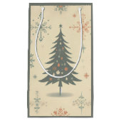 ヴィンテージ/レトロモダンクリスマス/冬 スモールペーパーバッグ (正面)