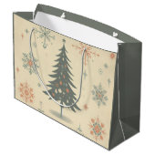 ヴィンテージ/レトロモダンクリスマス/冬 ラージペーパーバッグ