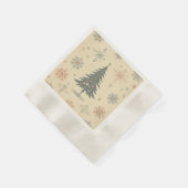 ヴィンテージ/レトロモダンクリスマス/冬 縁ありカクテルナプキン (角)