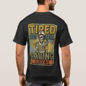 ヴィンテージ・レトロ風おもしろ医療Tシャツデザイン Tシャツ (裏面)