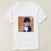 ヴィンテージ レトロ風 ベースボールママ 選手の写真 Tシャツ (デザイン正面)