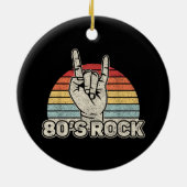 ヴィンテージ・レトロ80年代ロックバンド セラミックオーナメント (裏面)
