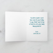 ヴィンテージ レトロ だれかのウサギがあなたのことが好き カスタムイースター シーズンカード (内部)