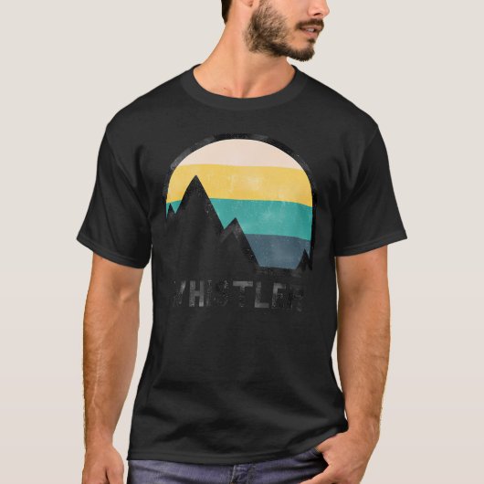 ヴィンテージ・レトロ・ウィスラー・カナダ Tシャツ (正面)