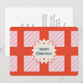 ヴィンテージ レトロ カスタム メリークリスマス グリーティング シーズンカード (正面/裏面)