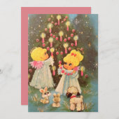 ヴィンテージ レトロ クリスマス エンジェル ホリデー (正面/裏面)