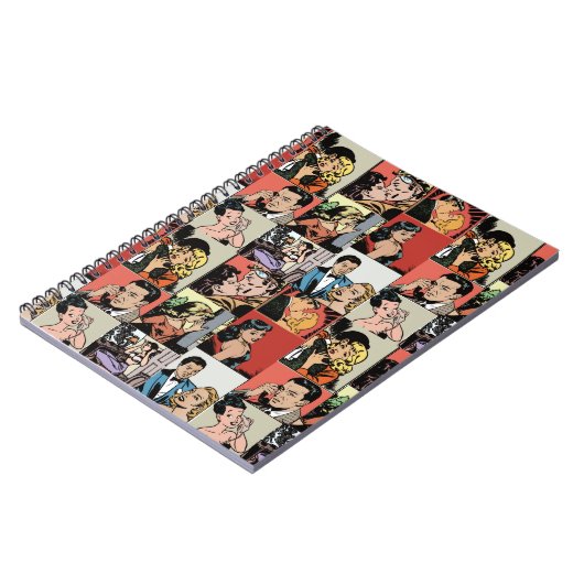 ヴィンテージ レトロ コミック ラブストーリー ノートブック (左側)