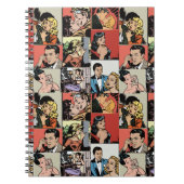 ヴィンテージ レトロ コミック ラブストーリー ノートブック (正面)