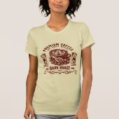 ヴィンテージ レトロ コーヒー飲み手 Tシャツ (正面)
