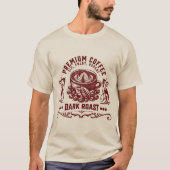ヴィンテージ レトロ コーヒー飲み Tシャツ (正面)