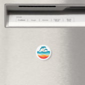 ヴィンテージ レトロ サマータイム ビーチ イルカ マグネット (インサイチュ (食洗機))
