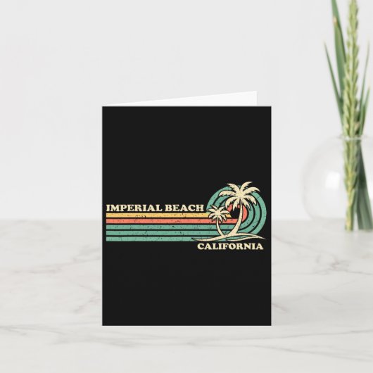 ヴィンテージ レトロ サマー ヴァケーション カリフォルニア インプリアル カード (正面)