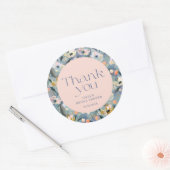 ヴィンテージ レトロ サンクス ユー ブライダル シャワー ラウンドシール (封筒)