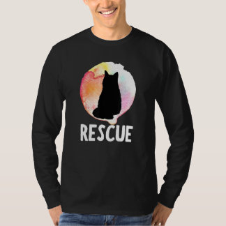 ヴィンテージ　レトロ　サンセット　保護猫　デザイン　猫の里親 Tシャツ