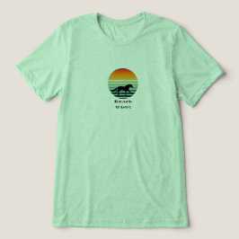 ヴィンテージ レトロ サンセット 馬 シルエット Tシャツ | ビーチ