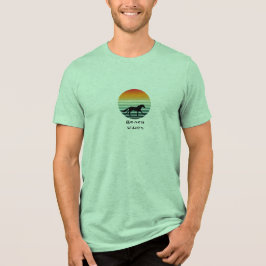ヴィンテージ レトロ サンセット 馬 シルエット Tシャツ | ビーチ