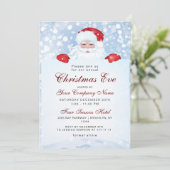 ヴィンテージ レトロ サンタクロース コーポレート クリスマスイブ 招待状 (スタンド正面)
